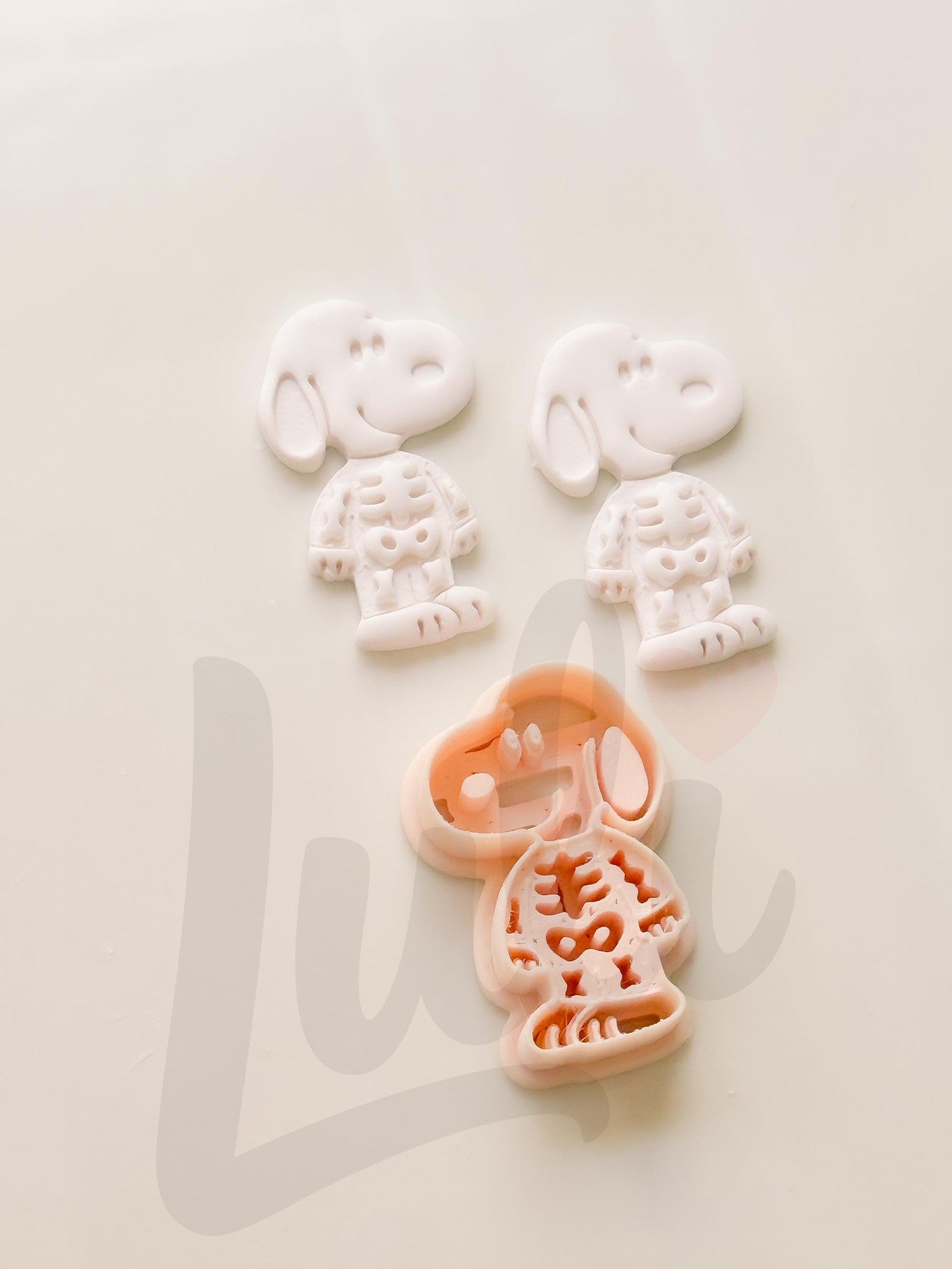 Charlie's Dog Cutter: Skeleton Halloween Character for Polymer Clay