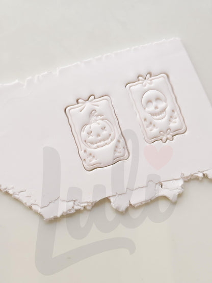 Haunted Frame Cutters: Pumpkin Skull Designs for Polymer Clay