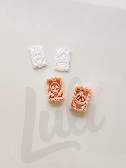 Haunted Frame Cutters: Pumpkin Skull Designs for Polymer Clay