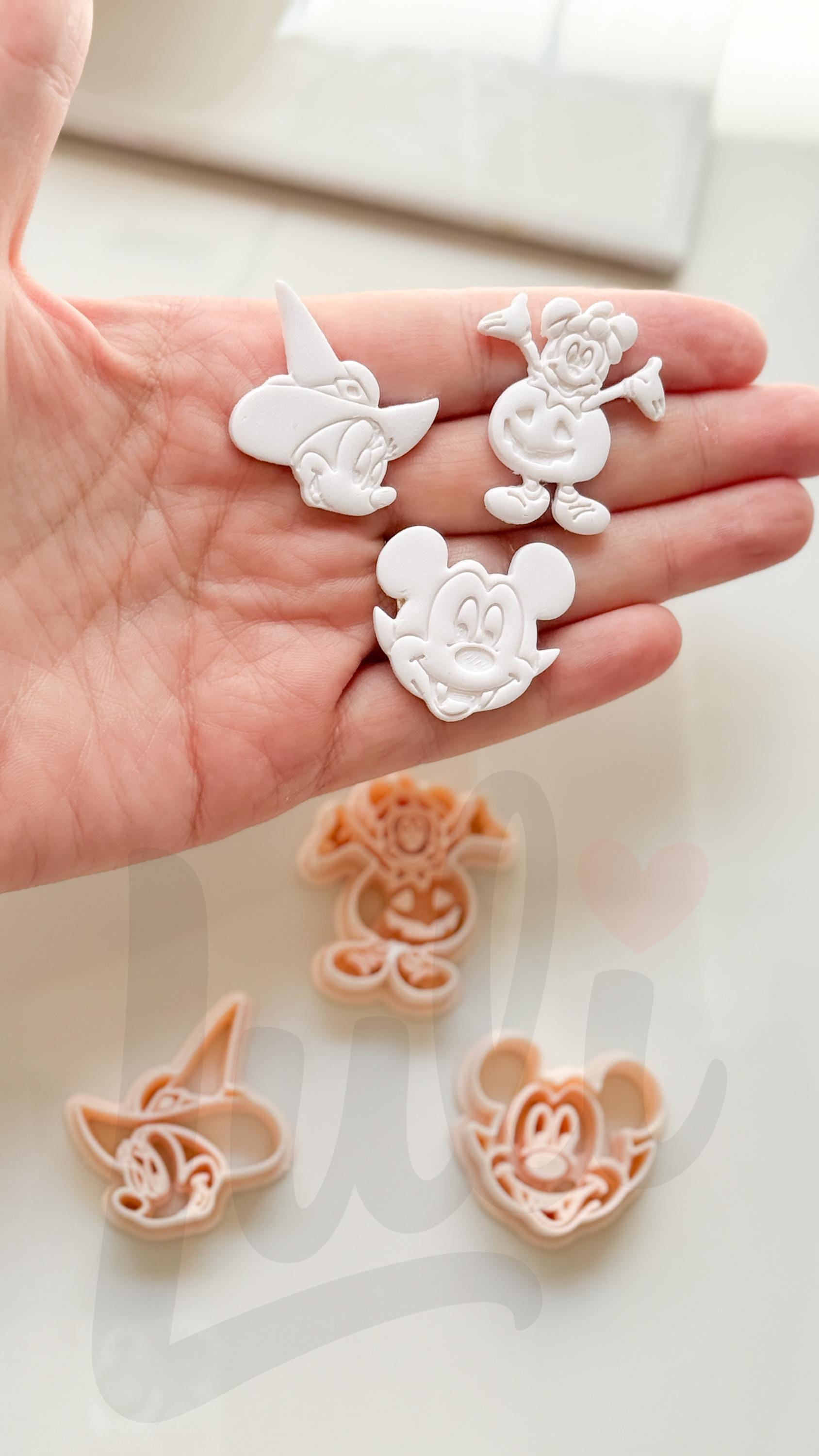 Halloween Mouse Set Cutter: Witch Vampire Pumpkin Characters for Polymer Clay