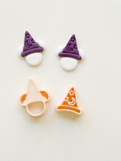 Wizard Mouse Cutter: Sorcerer Hat Character for Polymer Clay