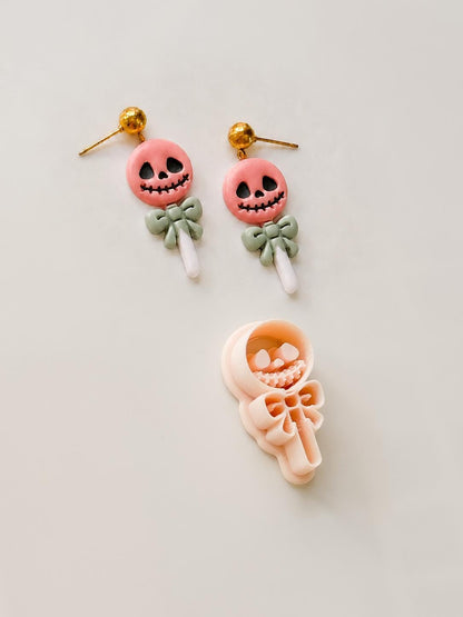 Jack Candy Cutter: Skull Lollipop Halloween Shape for Polymer Clay
