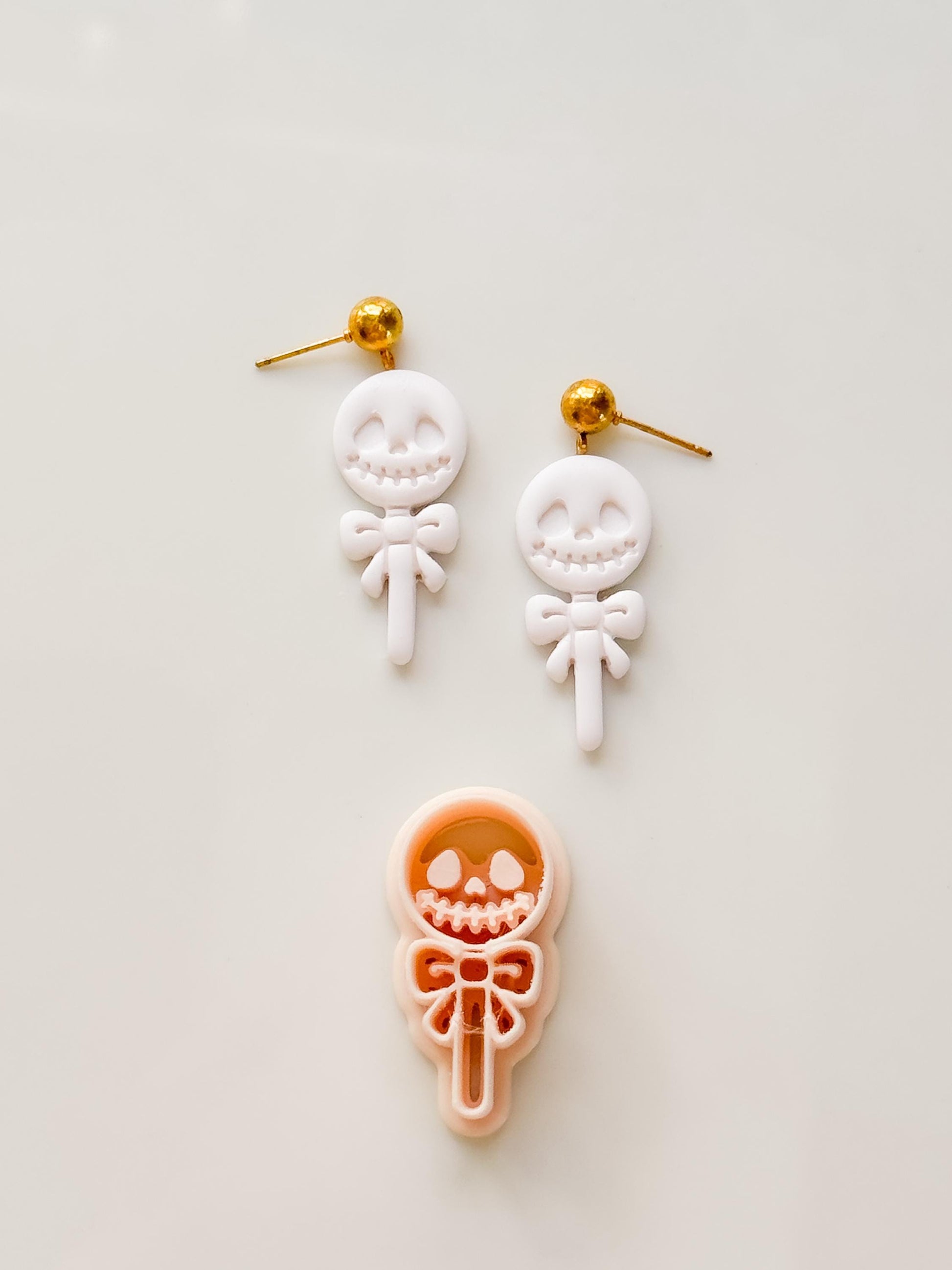 Jack Candy Cutter: Skull Lollipop Halloween Shape for Polymer Clay