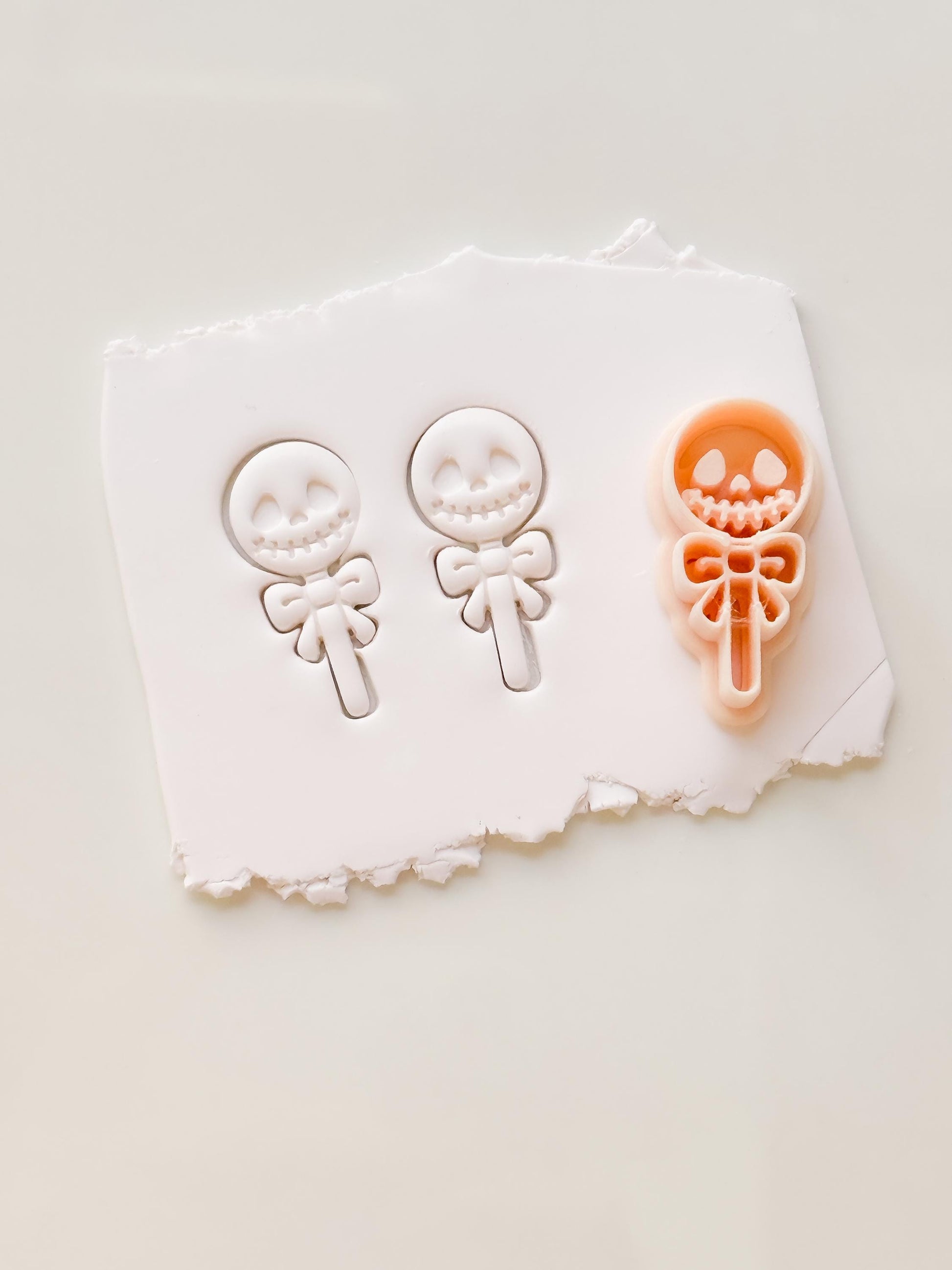 Jack Candy Cutter: Skull Lollipop Halloween Shape for Polymer Clay