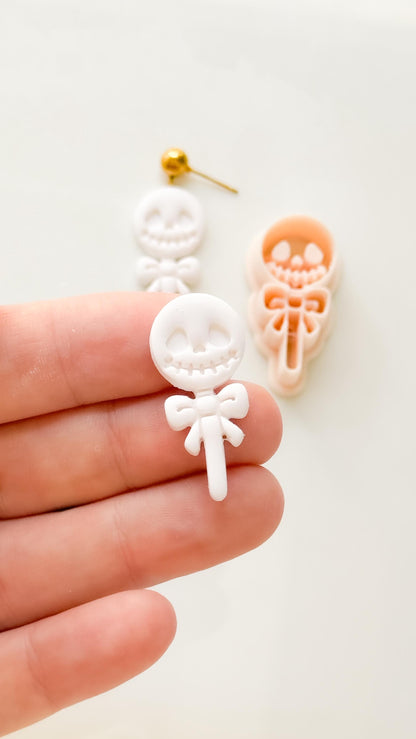 Jack Candy Cutter: Skull Lollipop Halloween Shape for Polymer Clay