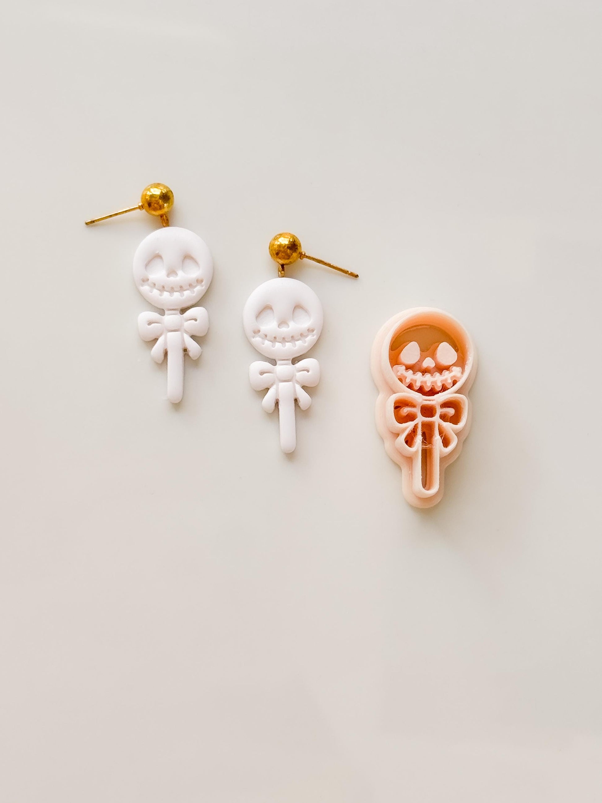 Jack Candy Cutter: Skull Lollipop Halloween Shape for Polymer Clay
