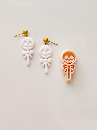 Jack Candy Cutter: Skull Lollipop Halloween Shape for Polymer Clay