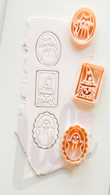 Halloween Portraits Cutters: Vintage Spooky Cameo Frames for Polymer Clay