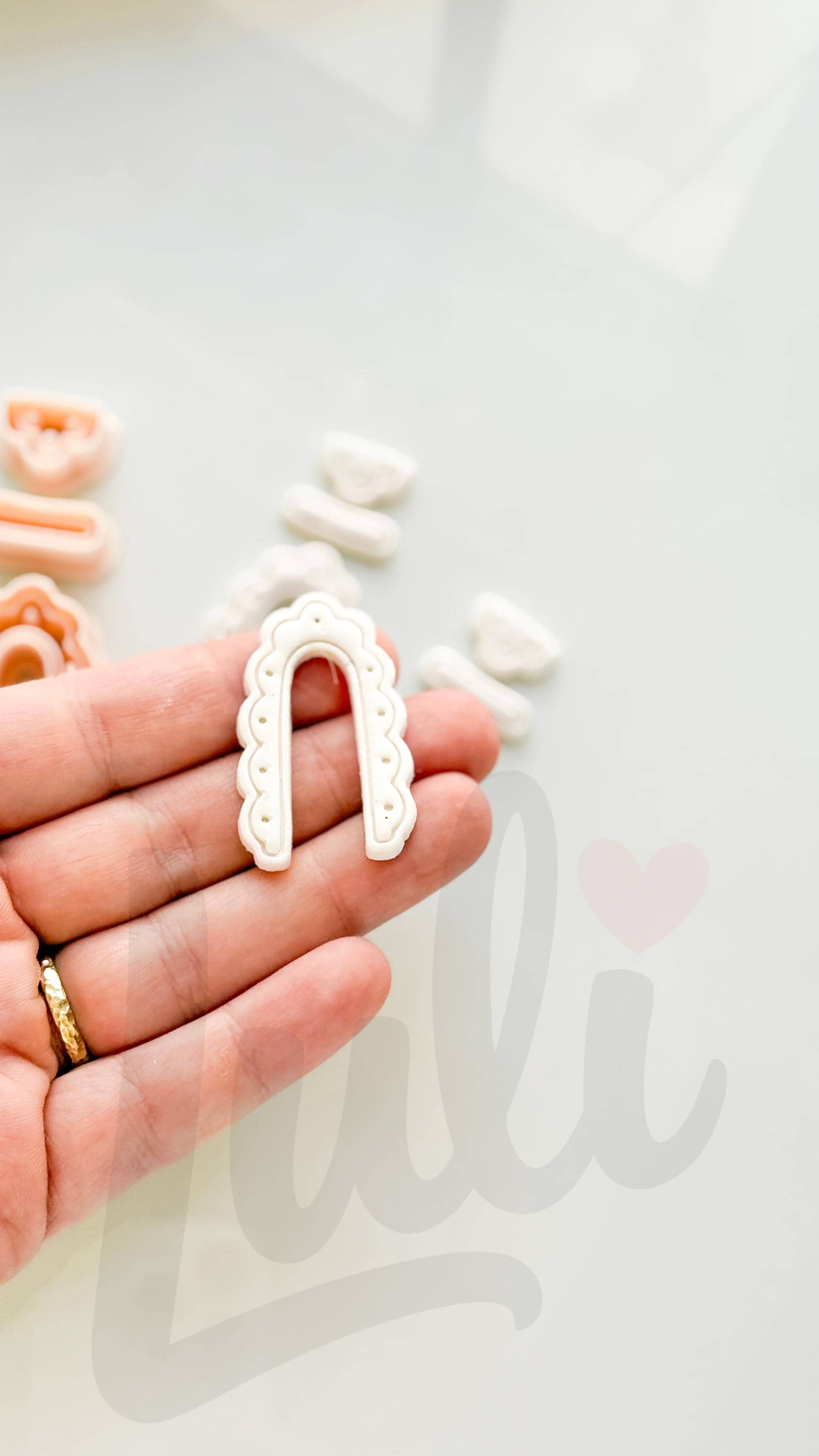 Earthy Earring Cutters: Boho Arch Dangle Collection for Polymer Clay