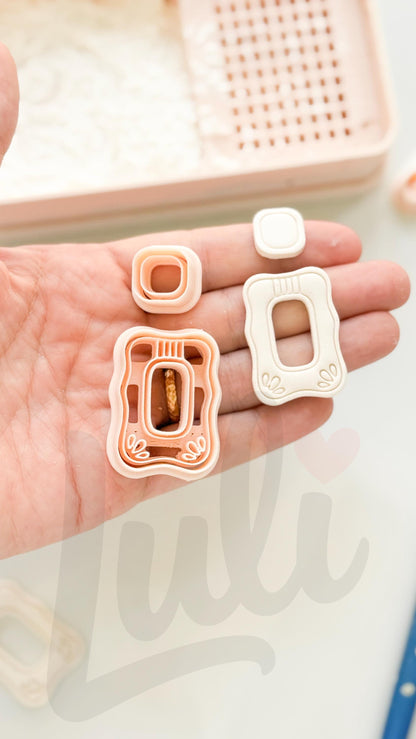 Earthy Earring Cutters: Boho Arch Dangle Collection for Polymer Clay