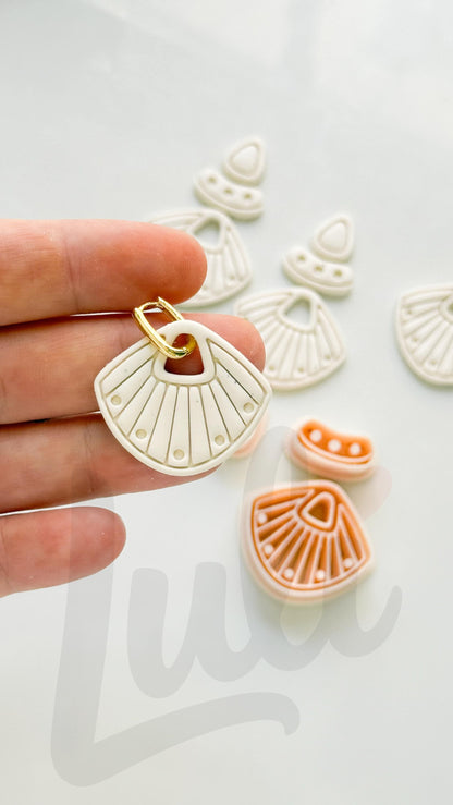 Earthy Earring Cutters: Boho Arch Dangle Collection for Polymer Clay