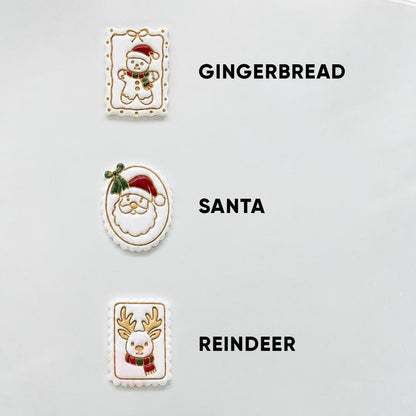 Festive Christmas Cutters Set: Holiday Santa Reindeer Snowman Designs for Polymer Clay