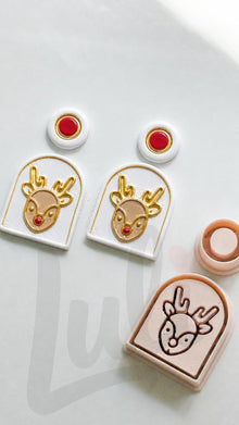 Minimal Reindeer Arch Cutter: Holiday Deer Shape for Polymer Clay