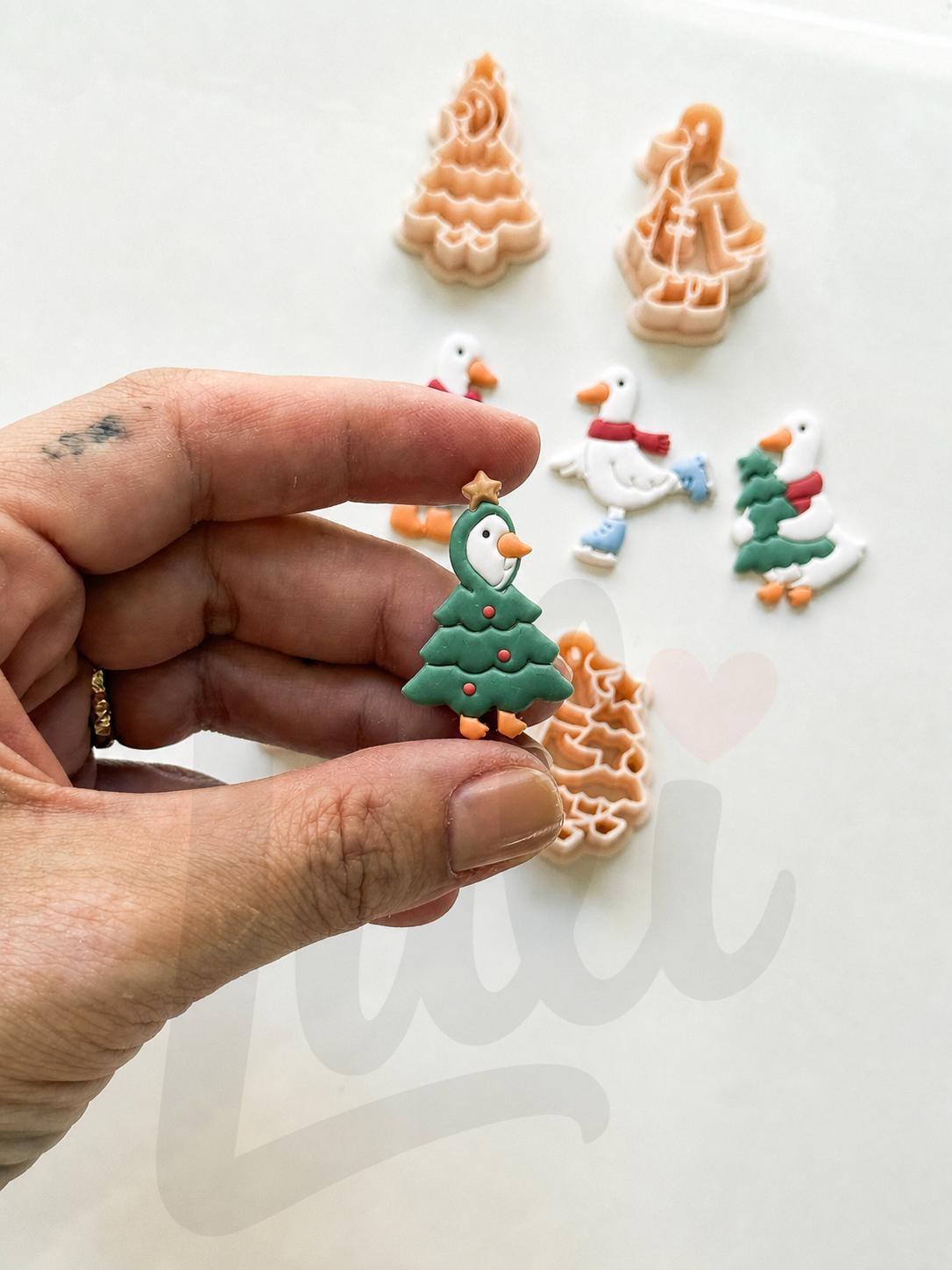 Christmas Duck Cutters: Holiday Waterfowl Shapes for Polymer Clay