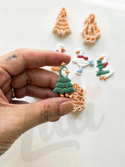 Christmas Duck Cutters: Holiday Waterfowl Shapes for Polymer Clay