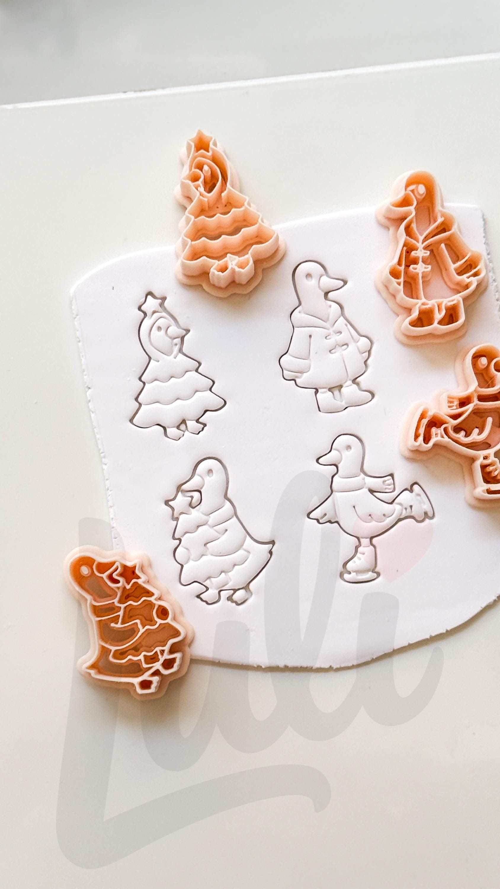 Christmas Duck Cutters: Holiday Waterfowl Shapes for Polymer Clay
