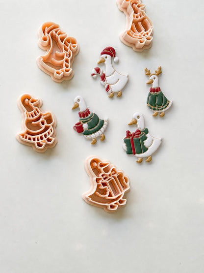 Winter Duck Cutters: Seasonal Bird Shapes for Polymer Clay