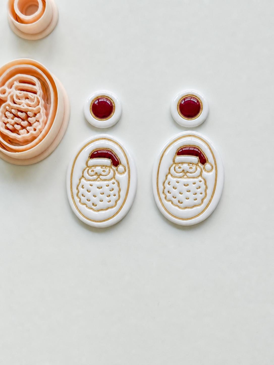Santa Portrait Cutter: Holiday Character Shape for Polymer Clay