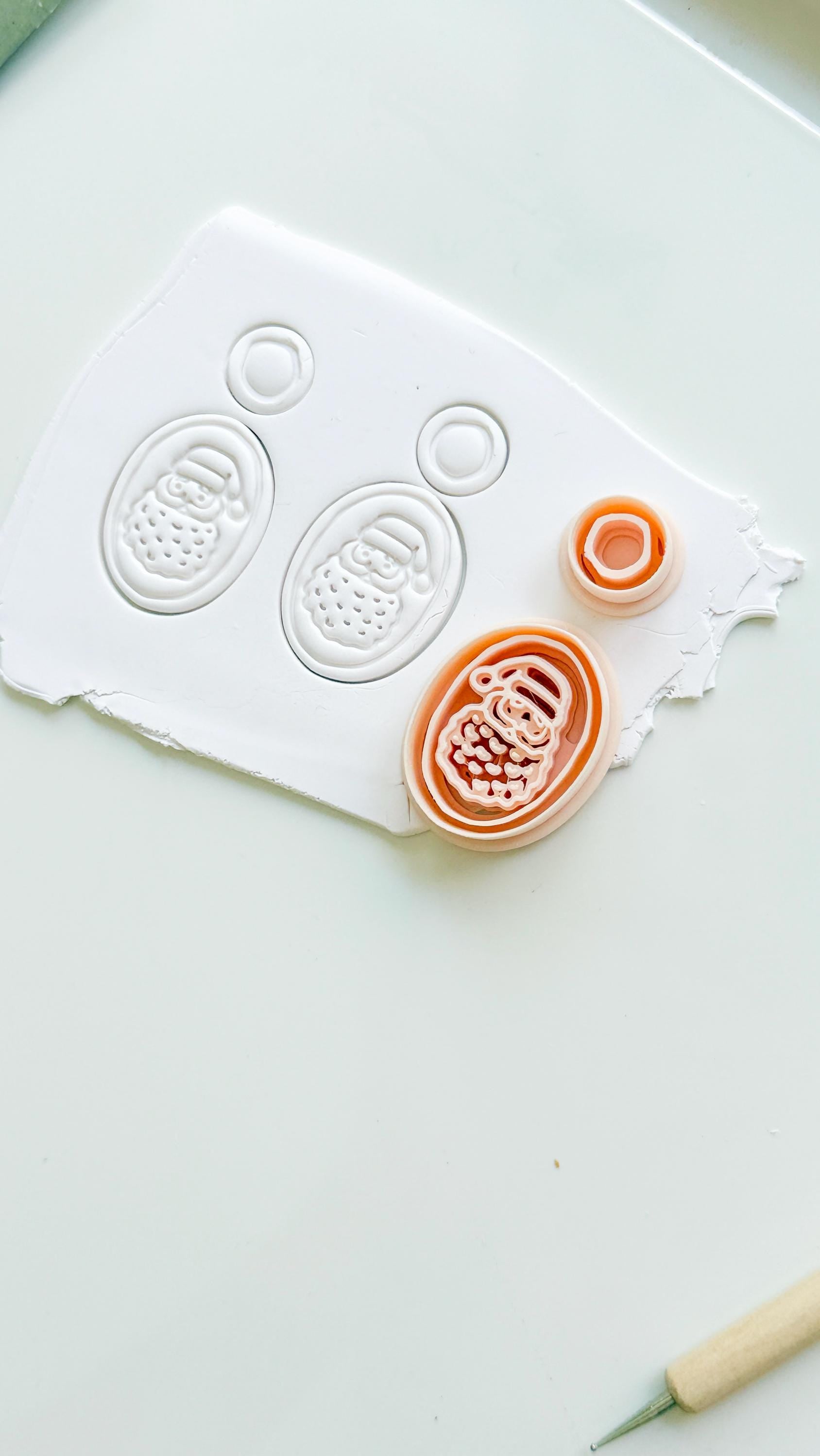 Santa Portrait Cutter: Holiday Character Shape for Polymer Clay