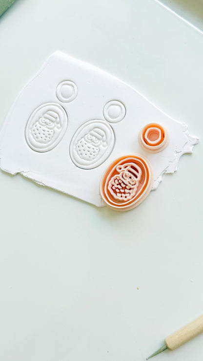 Santa Portrait Cutter: Holiday Character Shape for Polymer Clay