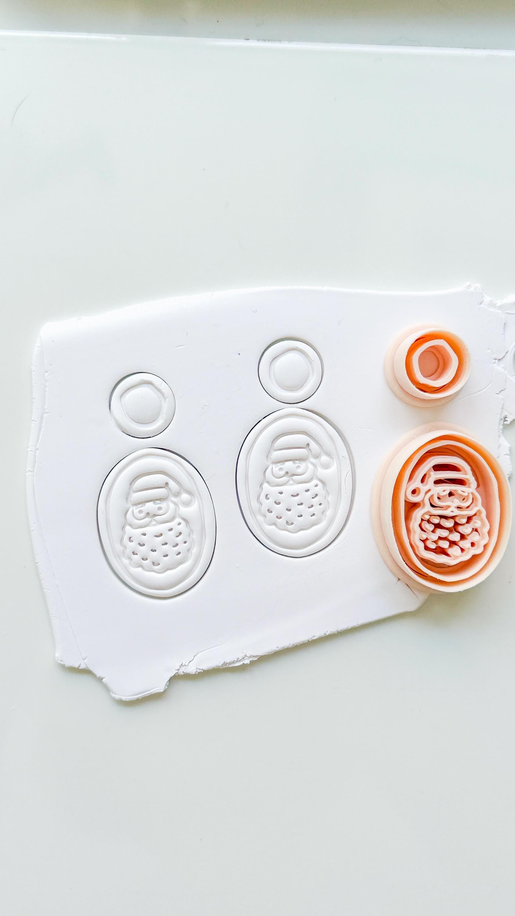 Santa Portrait Cutter: Holiday Character Shape for Polymer Clay