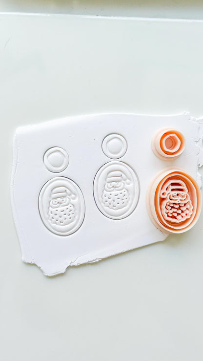 Santa Portrait Cutter: Holiday Character Shape for Polymer Clay