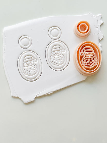 Santa Portrait Cutter: Holiday Character Shape for Polymer Clay
