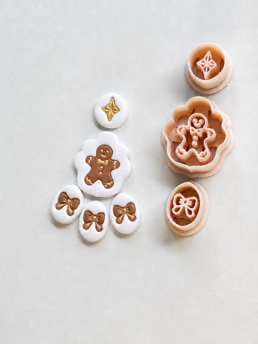 Gingerbread Cameo Cutter: Holiday Framed Figure for Polymer Clay