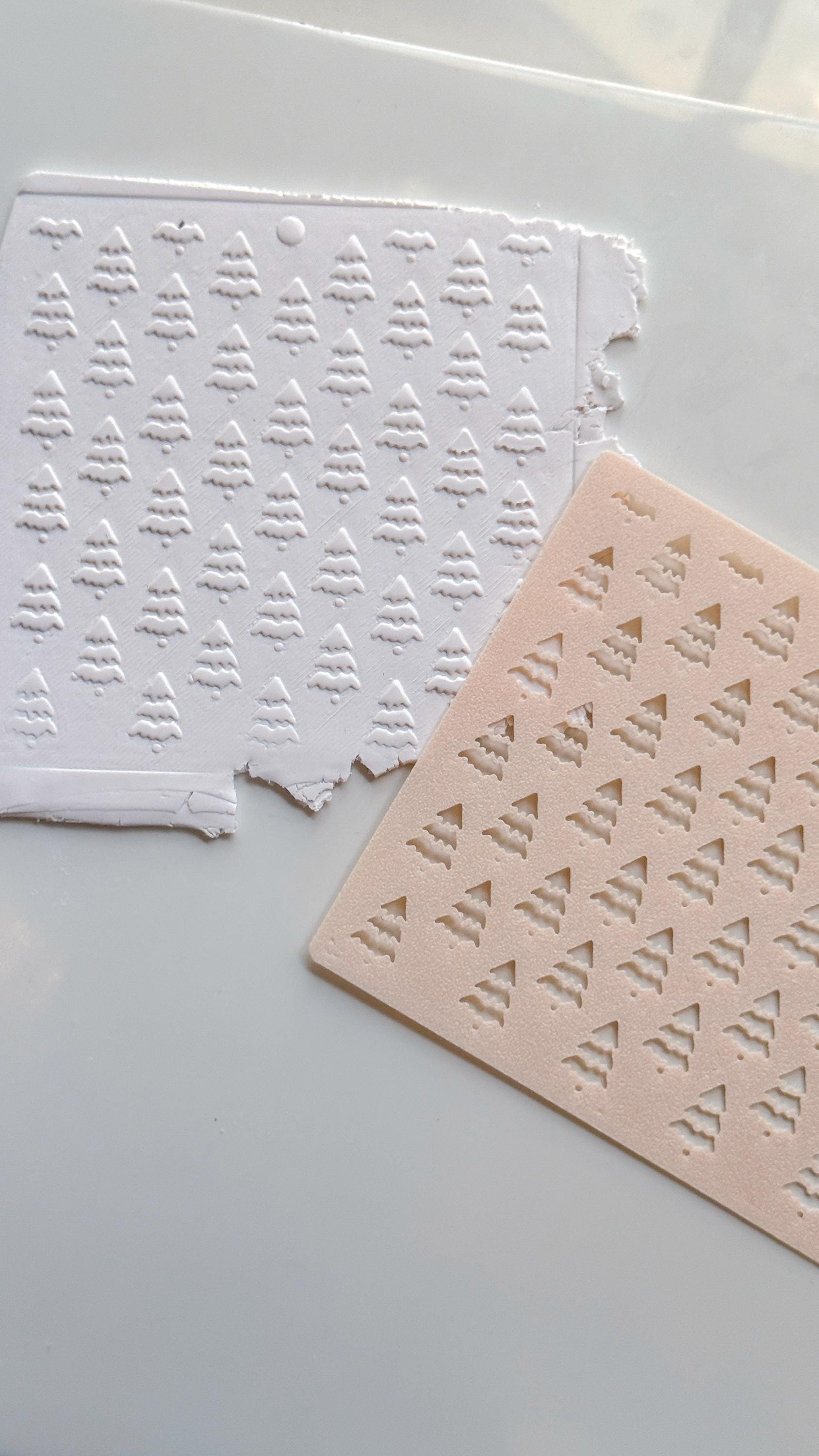 Christmas Tree Stencil: Evergreen Pattern for Polymer Clay