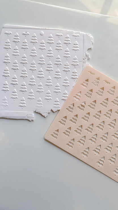 Christmas Tree Stencil: Evergreen Pattern for Polymer Clay