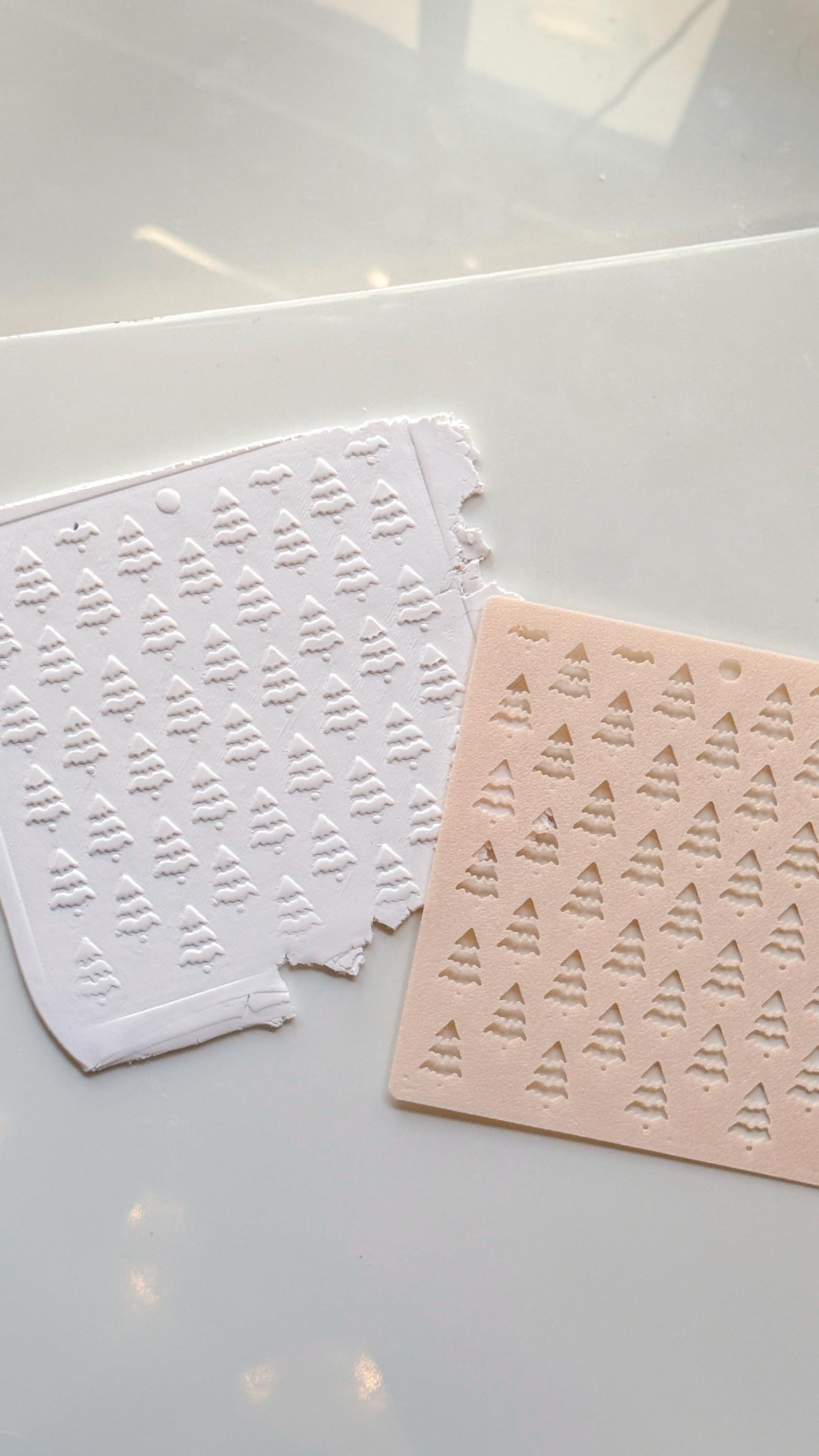 Christmas Tree Stencil: Evergreen Pattern for Polymer Clay