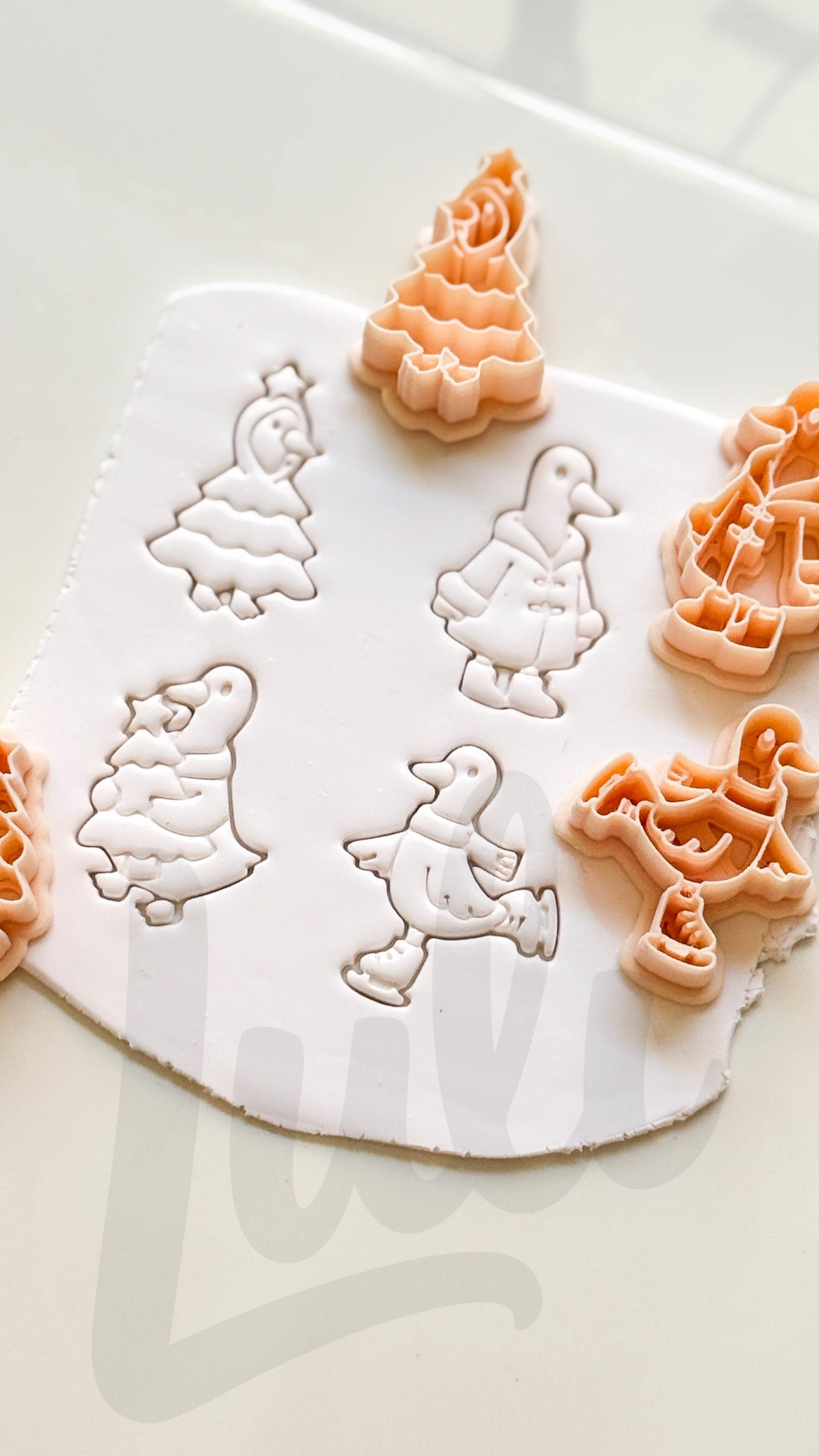 Christmas Duck Cutters: Holiday Waterfowl Shapes for Polymer Clay