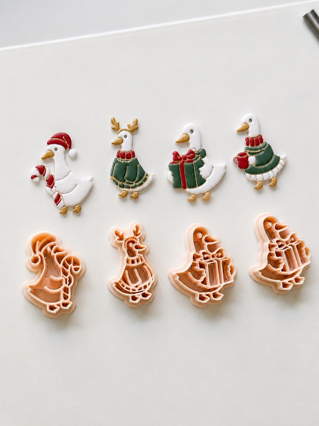 Winter Duck Cutters: Seasonal Bird Shapes for Polymer Clay