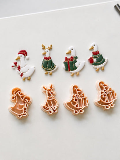 Winter Duck Cutters: Seasonal Bird Shapes for Polymer Clay