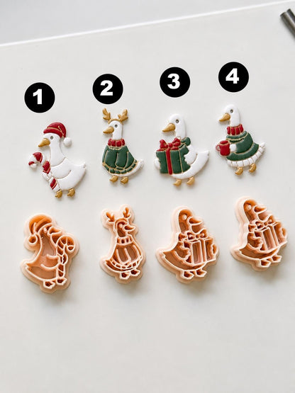 Winter Duck Cutters: Seasonal Bird Shapes for Polymer Clay