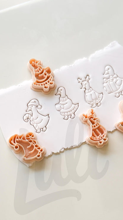 Winter Duck Cutters: Seasonal Bird Shapes for Polymer Clay