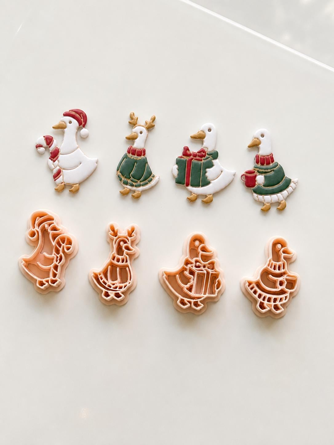 Winter Duck Cutters: Seasonal Bird Shapes for Polymer Clay