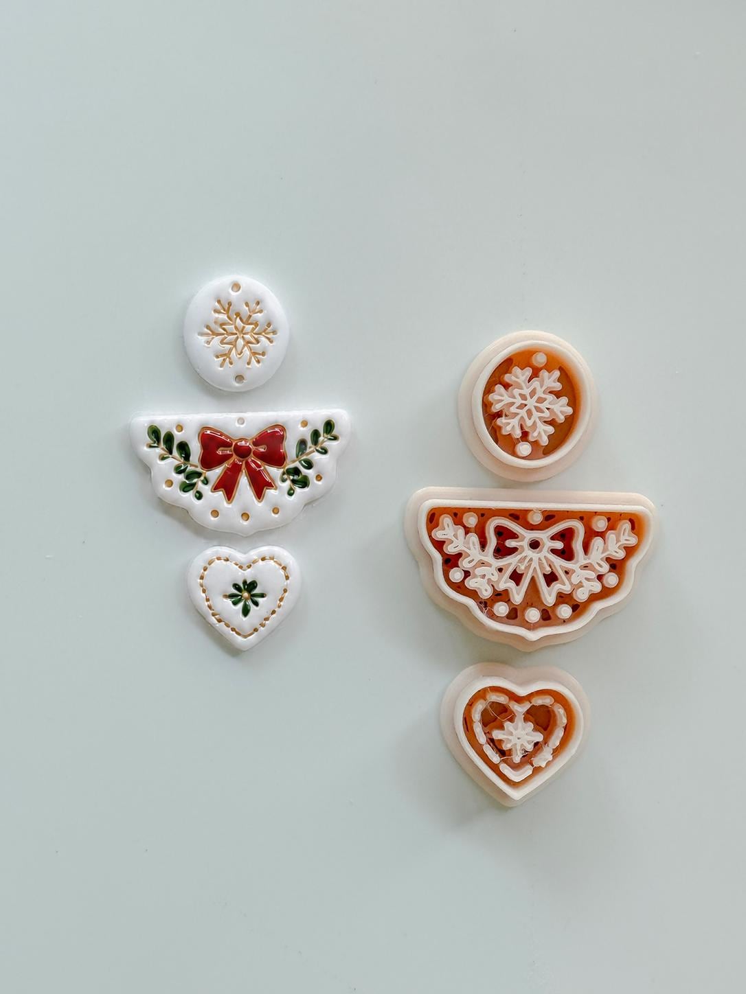 Winter Bow Garland Cutter: Snowflake Design for Polymer Clay