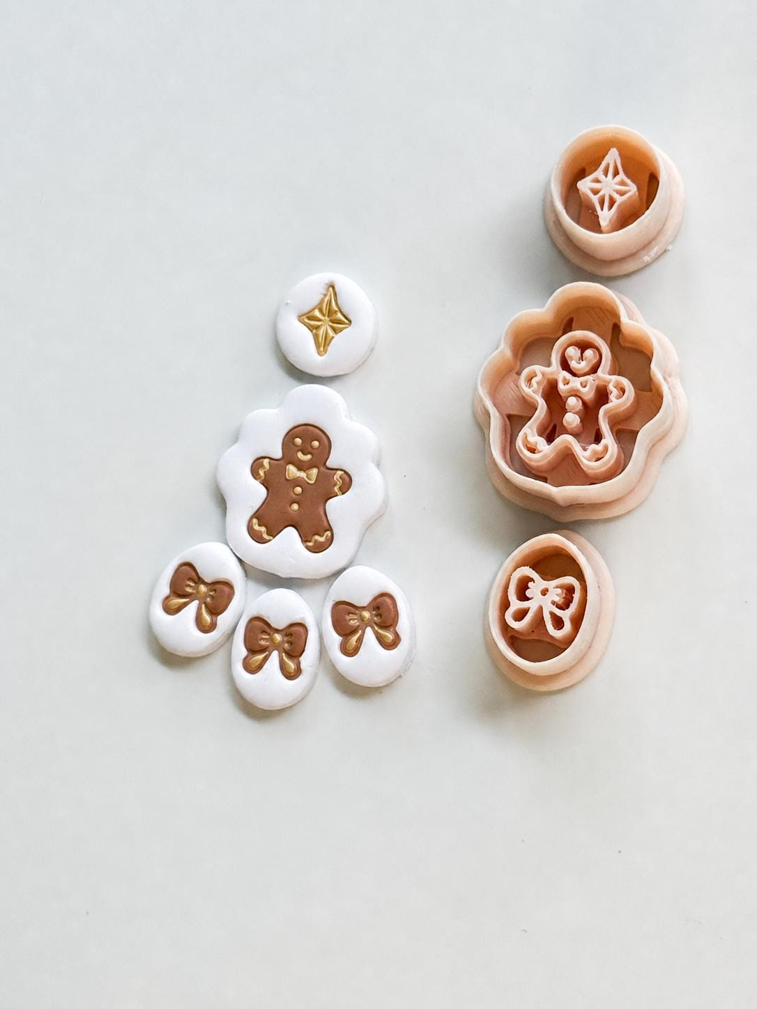 Gingerbread Cameo Cutter: Holiday Framed Figure for Polymer Clay
