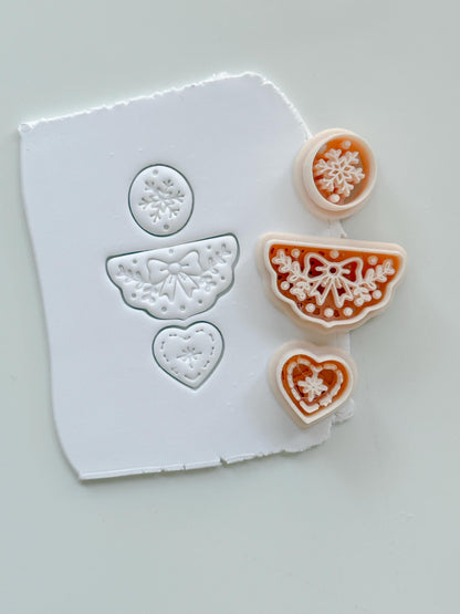 Winter Bow Garland Cutter: Snowflake Design for Polymer Clay