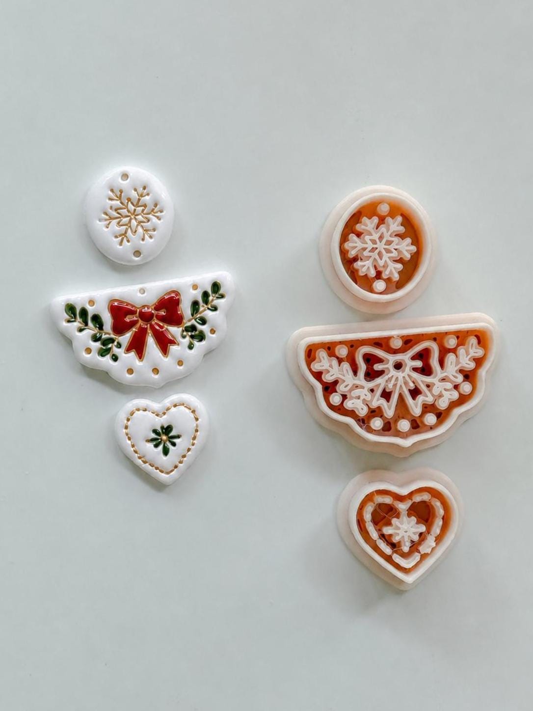 Winter Bow Garland Cutter: Snowflake Design for Polymer Clay
