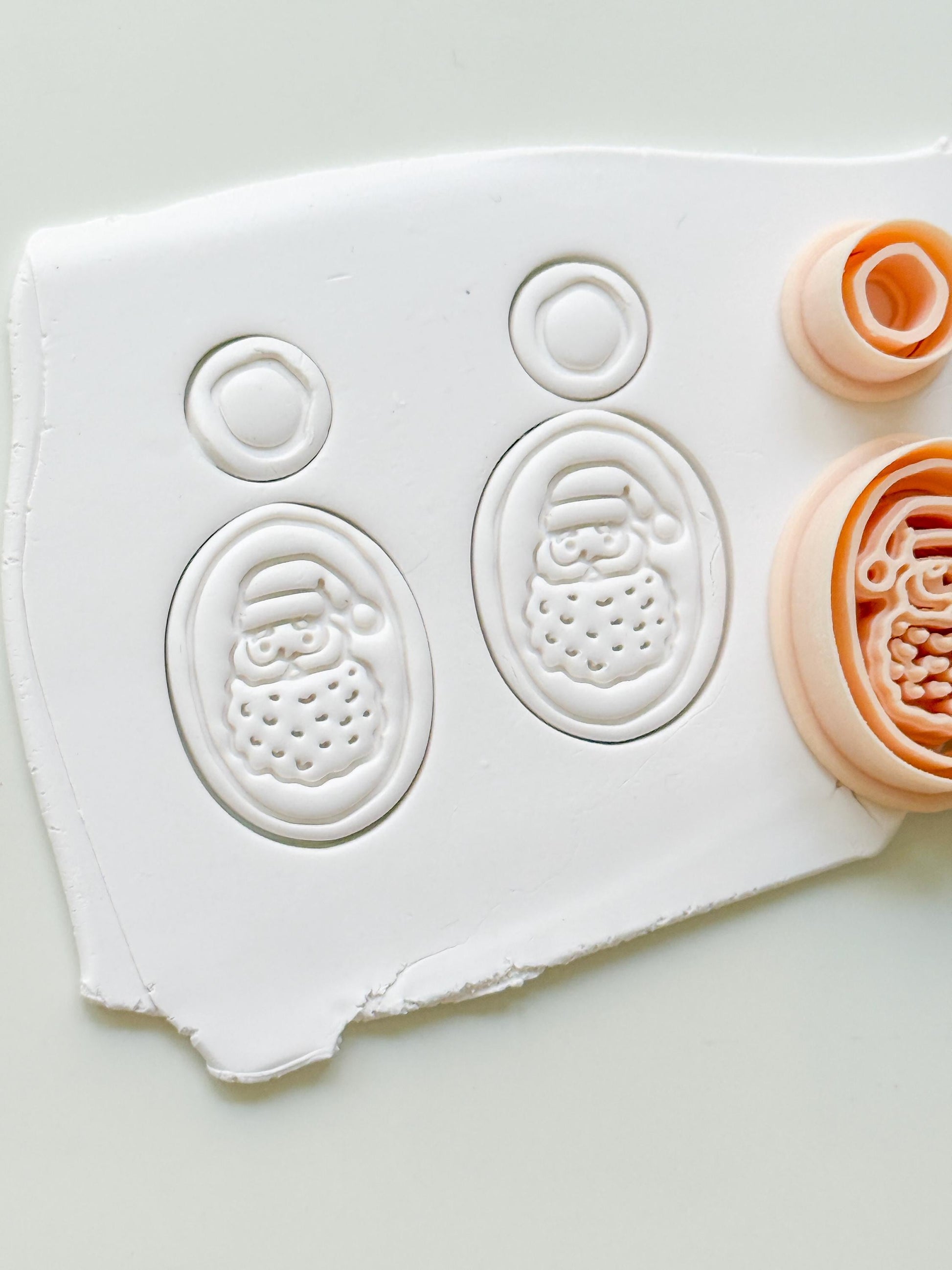 Santa Portrait Cutter: Holiday Character Shape for Polymer Clay