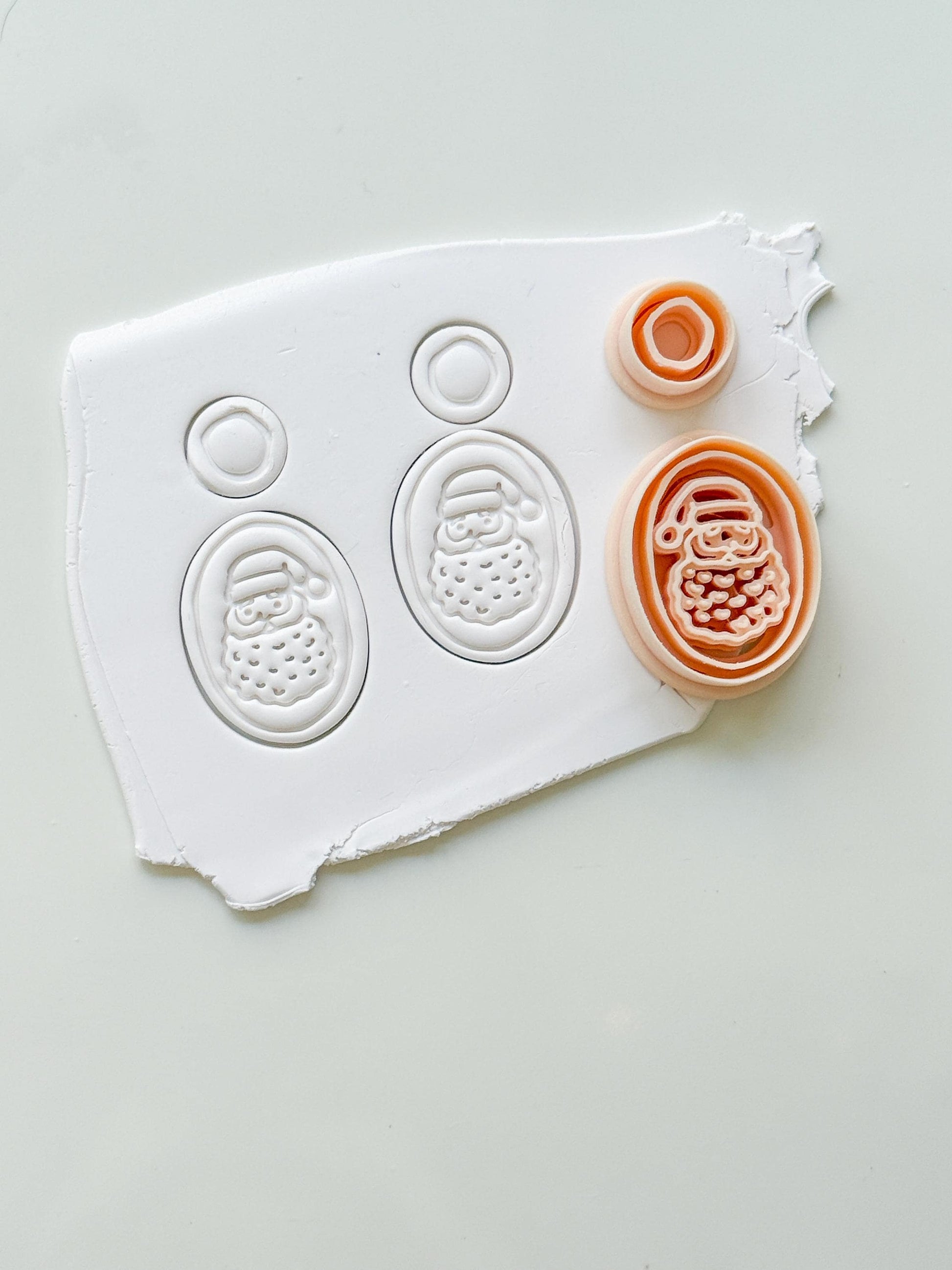Santa Portrait Cutter: Holiday Character Shape for Polymer Clay