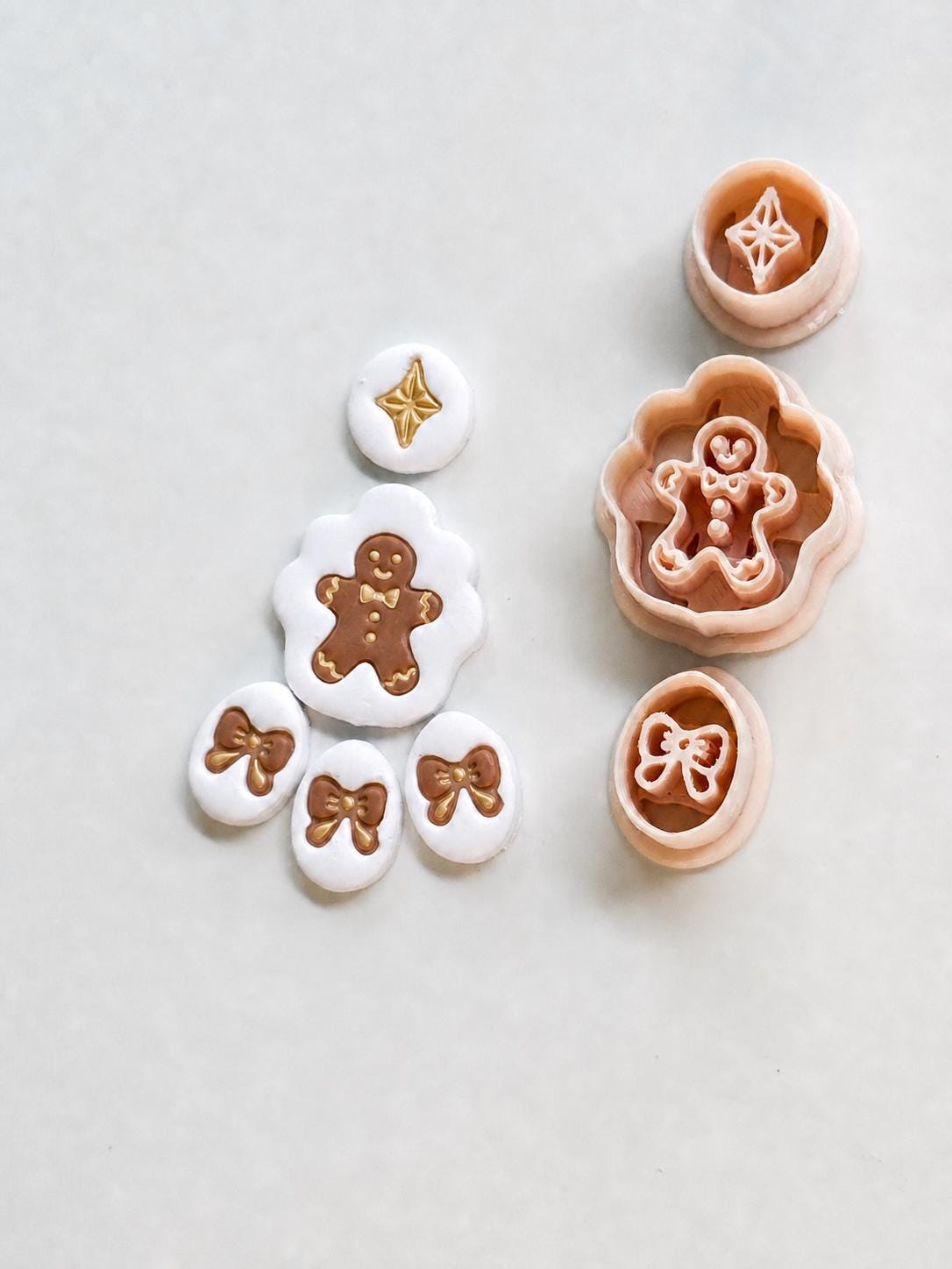 Gingerbread Cameo Cutter: Holiday Framed Figure for Polymer Clay