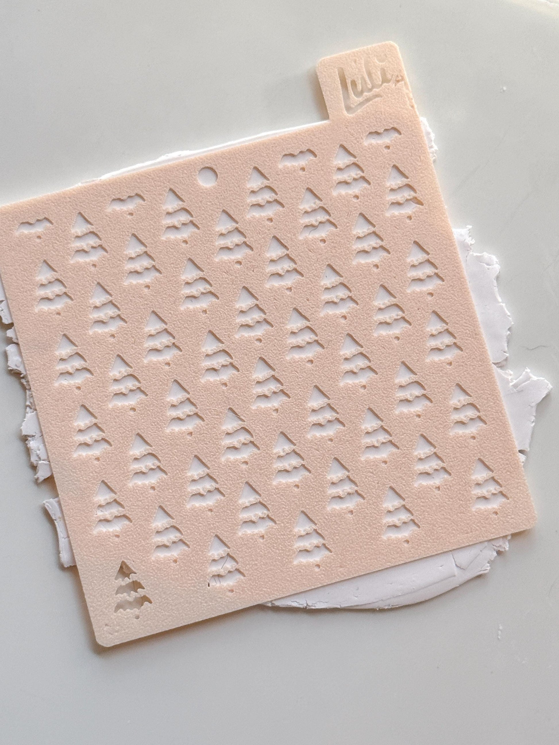 Christmas Tree Stencil: Evergreen Pattern for Polymer Clay