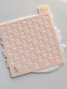 Christmas Tree Stencil: Evergreen Pattern for Polymer Clay
