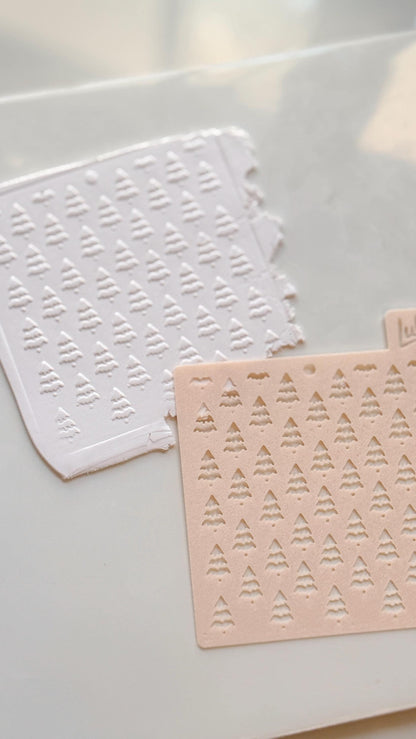 Christmas Tree Stencil: Evergreen Pattern for Polymer Clay