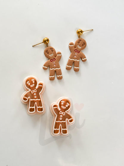 Gingerbread Boy Cutter: Holiday Cookie Character Shape for Polymer Clay| Preppy Christmas