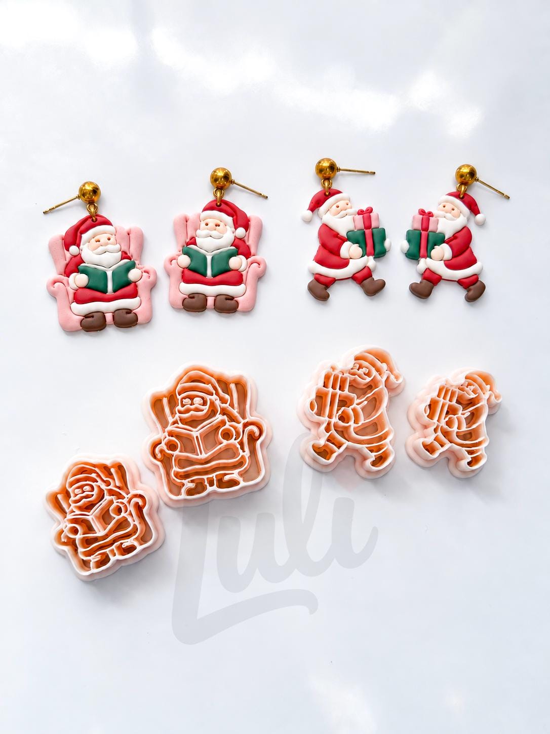 Santa Set Cutter: Gift Bearing Characters for Polymer Clay| Preppy Christmas