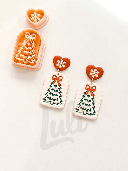 Scalloped Christmas Tree Cutter: Layered Holiday Shape for Polymer Clay| Preppy Christmas